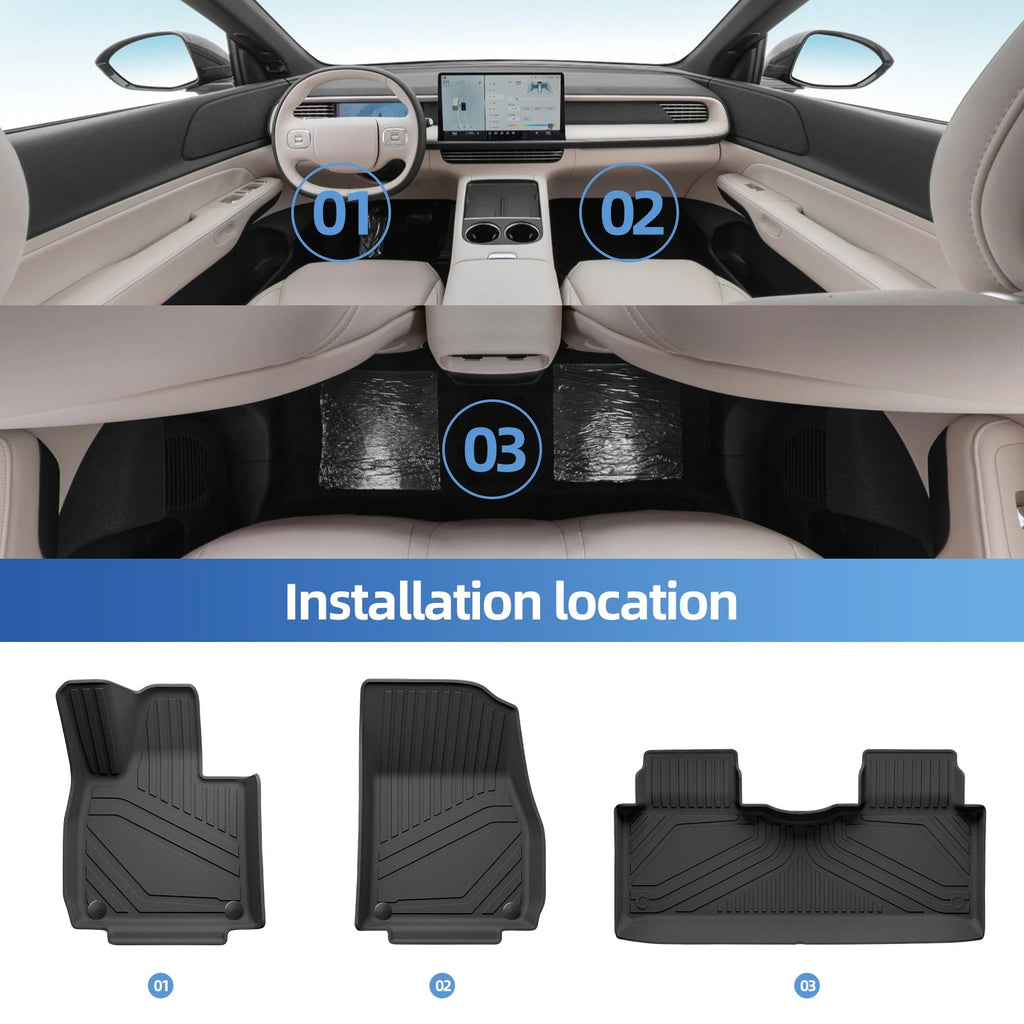 Xpeng G6 TPE 3D Car Floor Mats Cargo Liner Trunk Pad - Xpeng Accessories