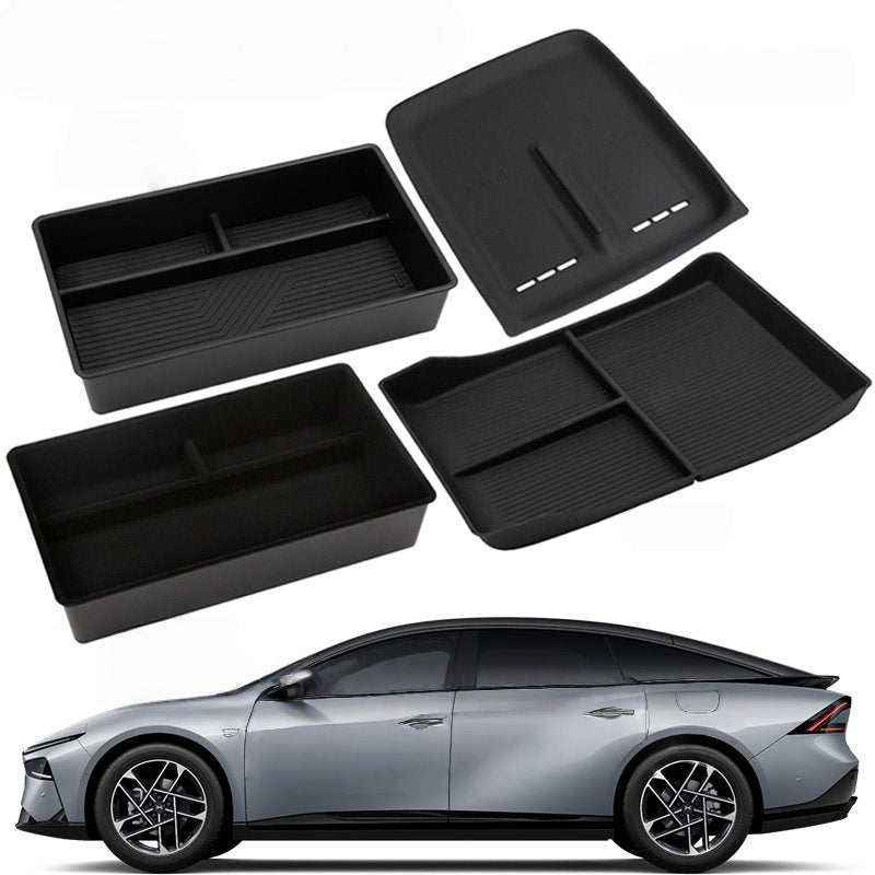 Xpeng P7+ Armrest Storage Box Center Console Silicone/Flocked Pad