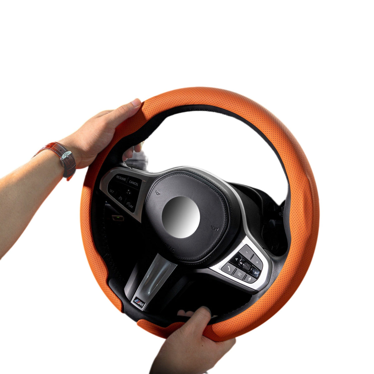 Nappa Leather Steering Wheel Cover for XPeng MONA M03 P7 G9 - EVEVUP Xpeng Accessories
