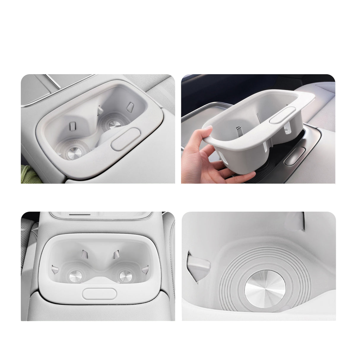 Silicone Cup Holder Mat & Wireless Charging Kit for XPENG MONA L03