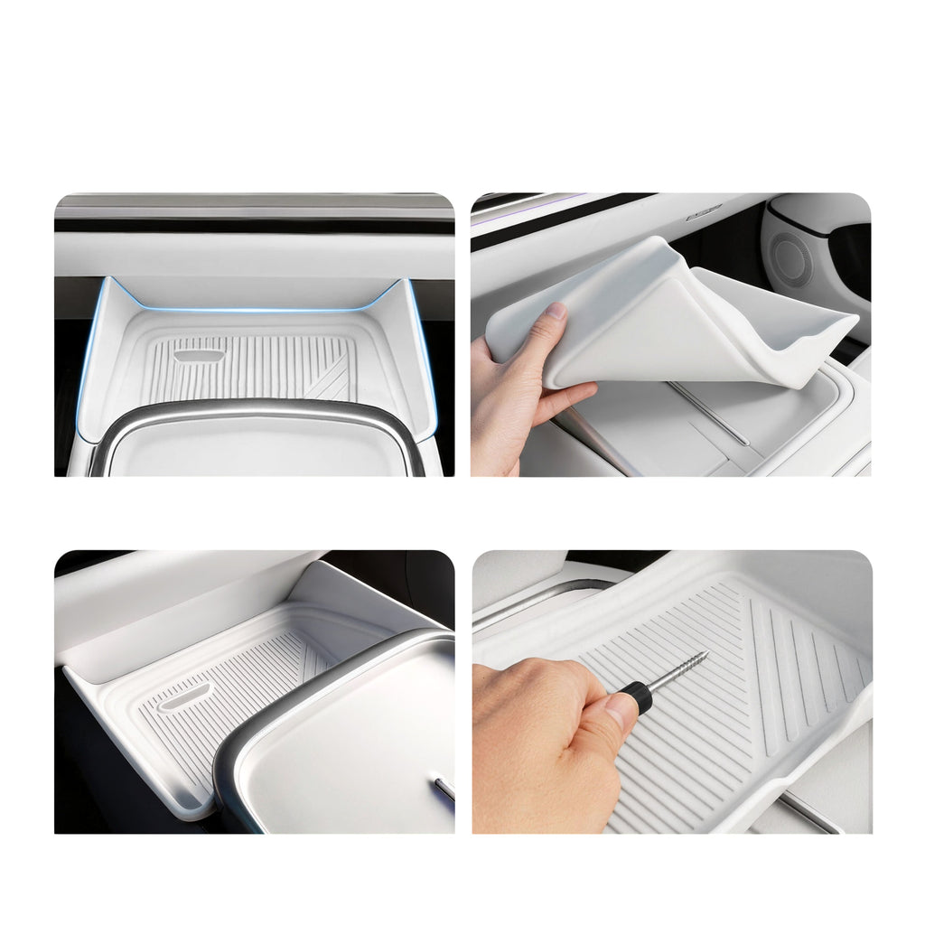 Silicone Cup Holder Mat & Wireless Charging Kit for XPENG MONA L03