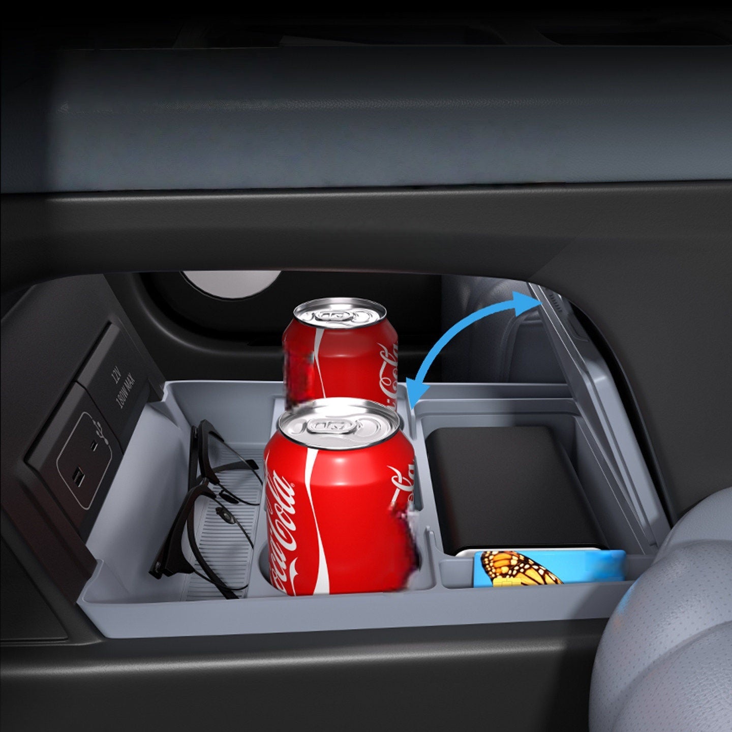 XPeng G6 Integrated Armrest Storage Box Lower Center Console Organizer