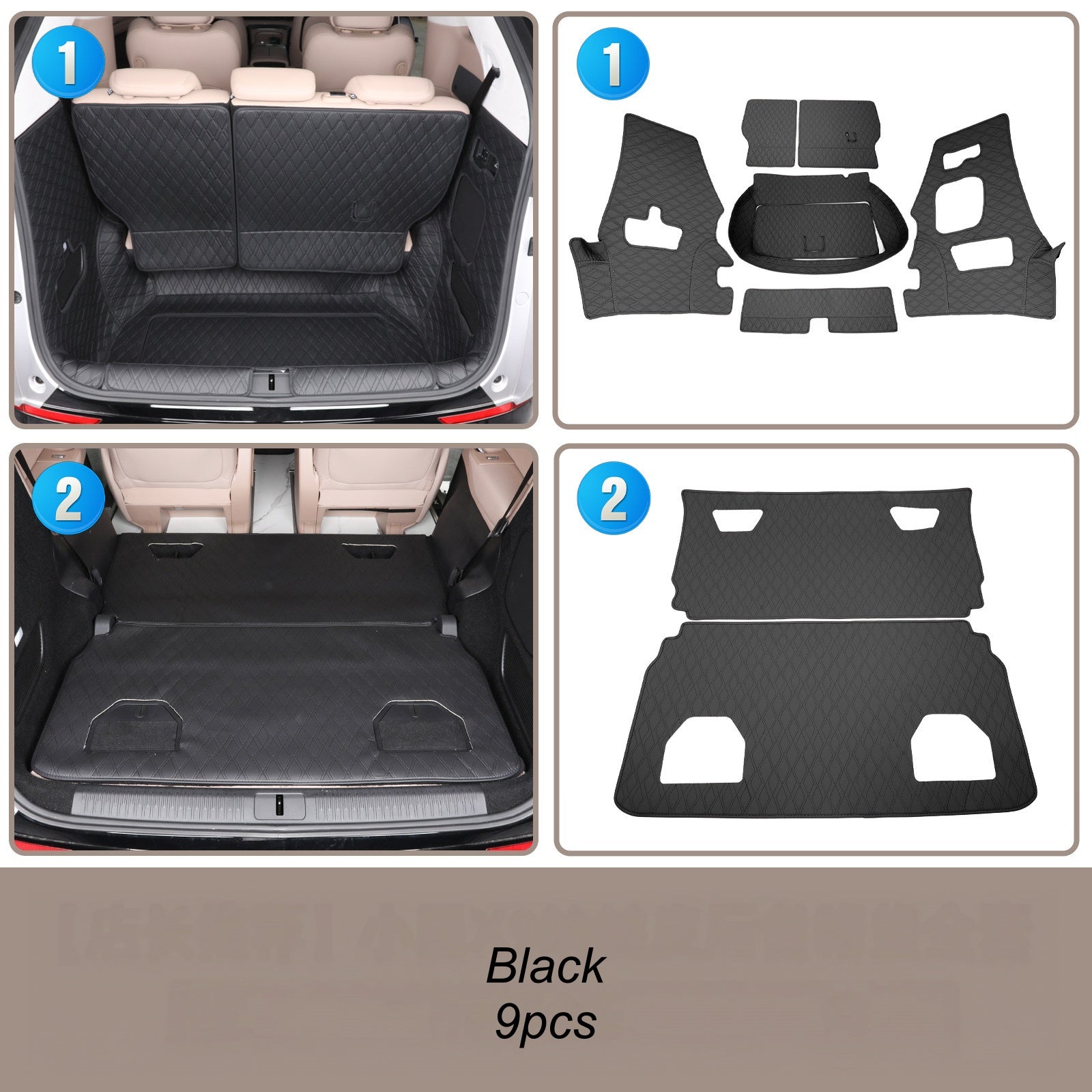 Xpeng X9 Fully Surrounded PU Leather Trunk Mat