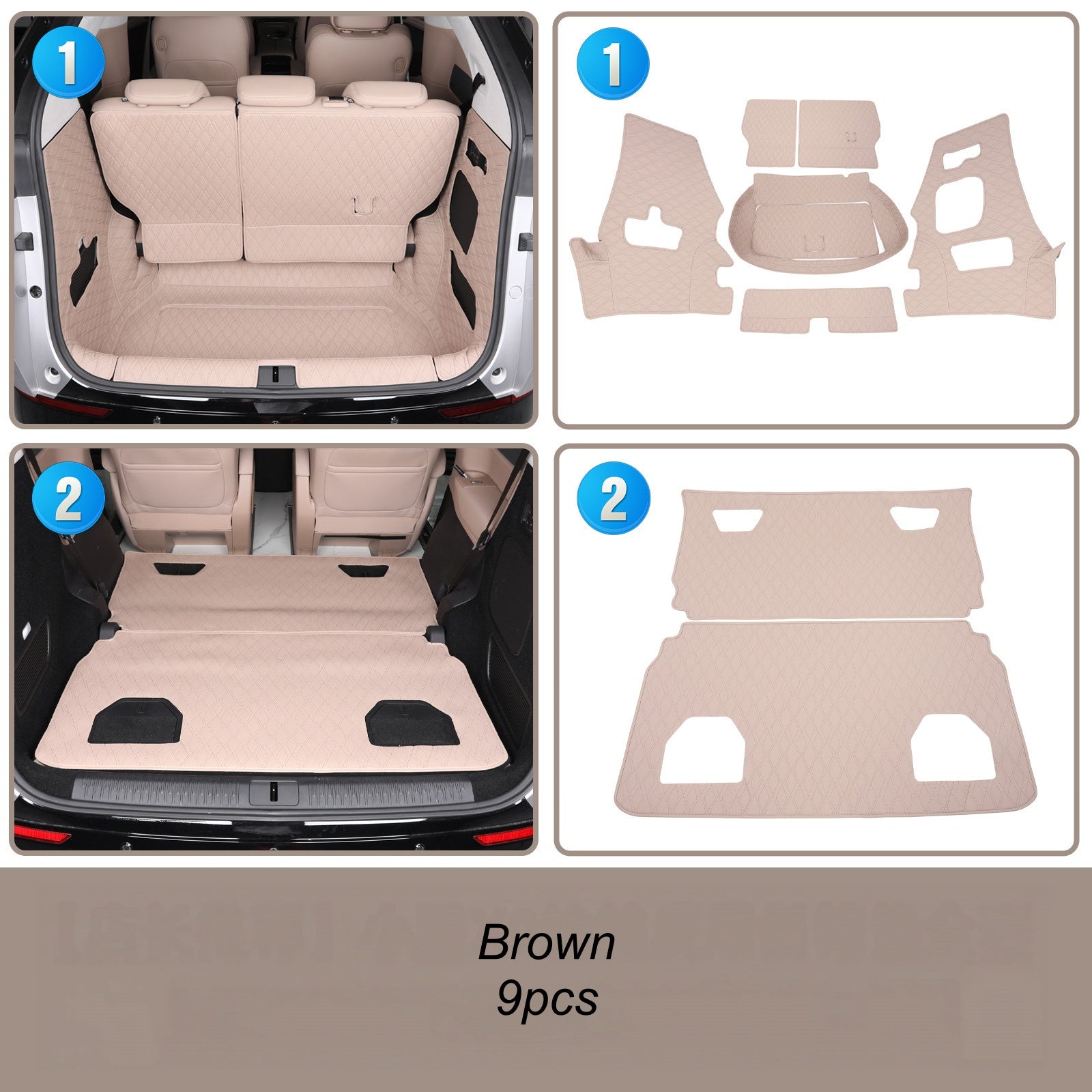 Xpeng X9 Fully Surrounded PU Leather Trunk Mat