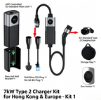 Ev Charger Type2 7kw 32a Fast Electric Car Level 2 Portable Ev Charging Station