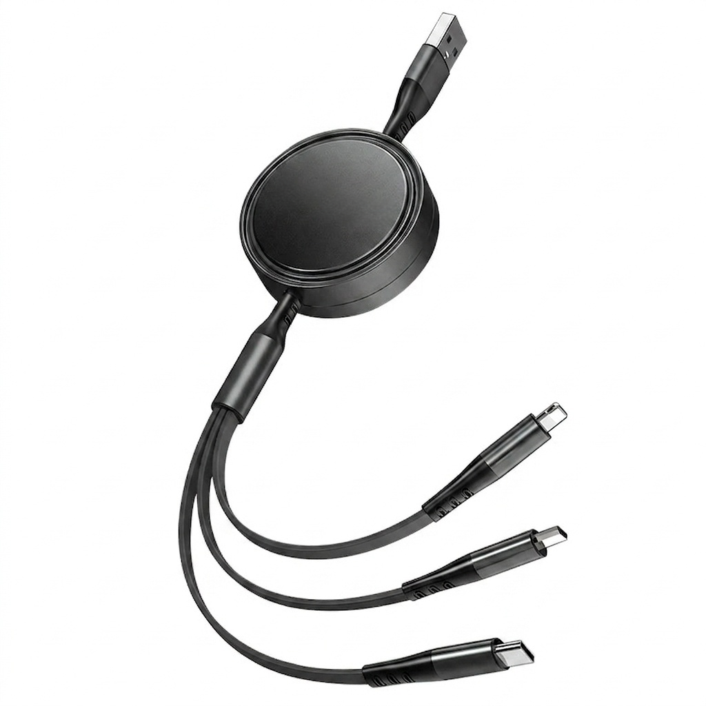 Car 100w Fast Charging Data Cable Scalable 3 In 1 Phone Charger USB Type C for Xpeng - EVEVUP Xpeng Accessories