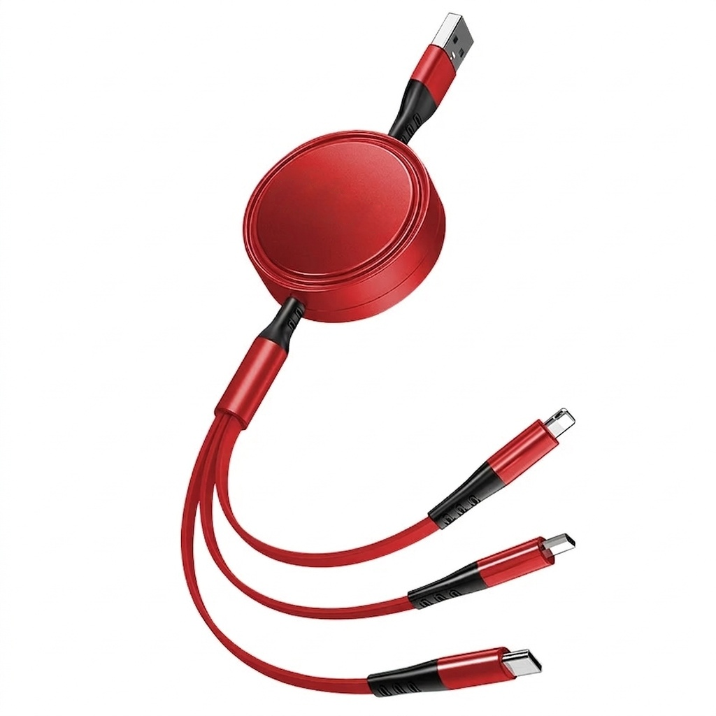 Car 100w Fast Charging Data Cable Scalable 3 In 1 Phone Charger USB Type C for Xpeng - EVEVUP Xpeng Accessories