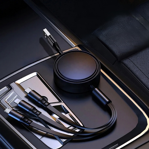 Car 100w Fast Charging Data Cable Scalable 3 In 1 Phone Charger USB Type C for Xpeng - EVEVUP Xpeng Accessories