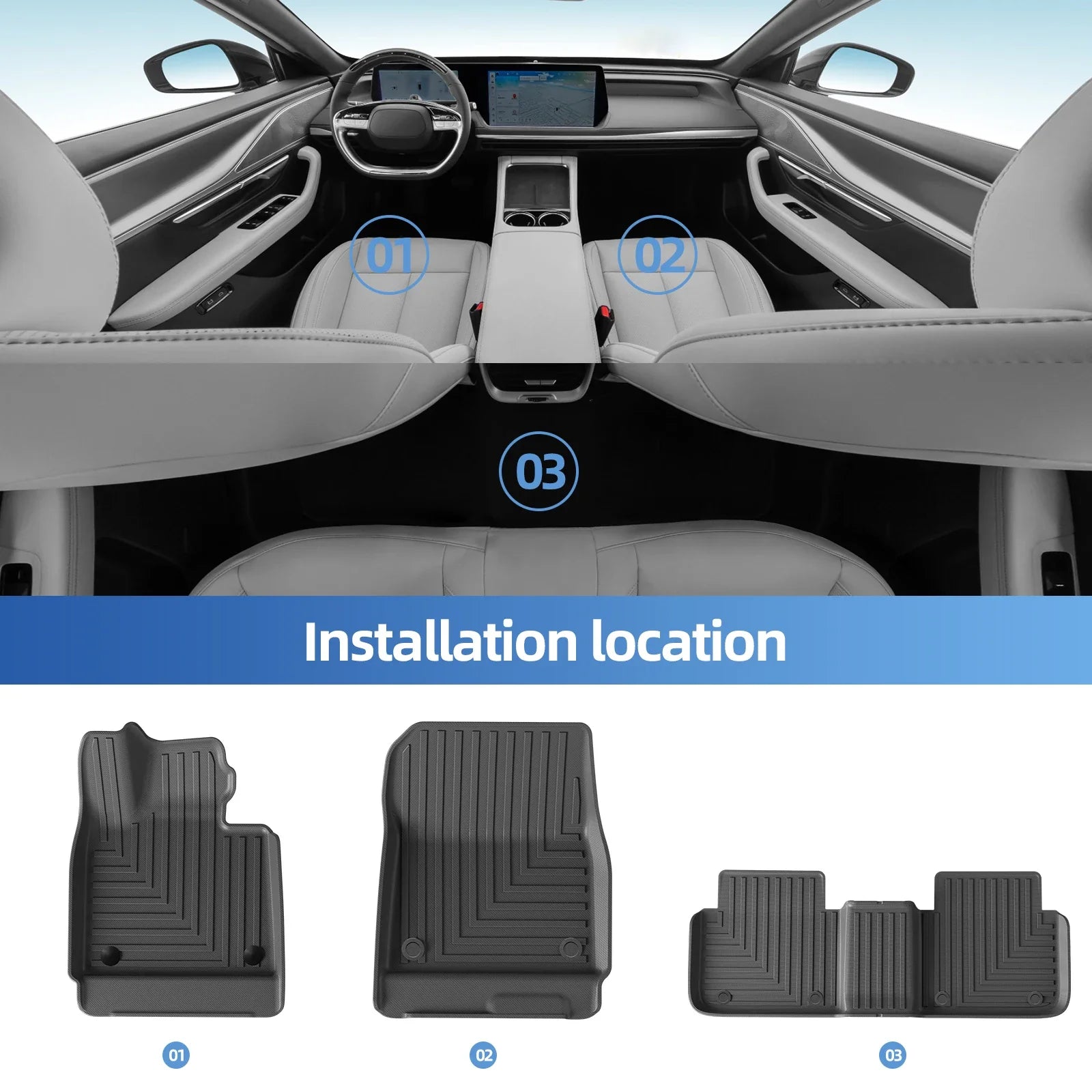 Xpeng P7/P7i 2022 2023 2024 Car Floor Mats Cargo Liner Trunk Pad