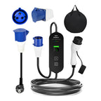 Portable 7KW 32A Type 2 EV Charger 5M/10M Single Phase CEE 3PIN EU plug