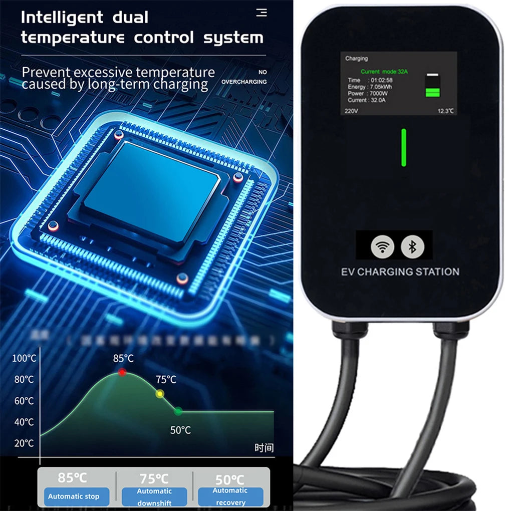 7KW 11KW 22KW Type 2 Electric Vehicle Charger Car Charging Station
