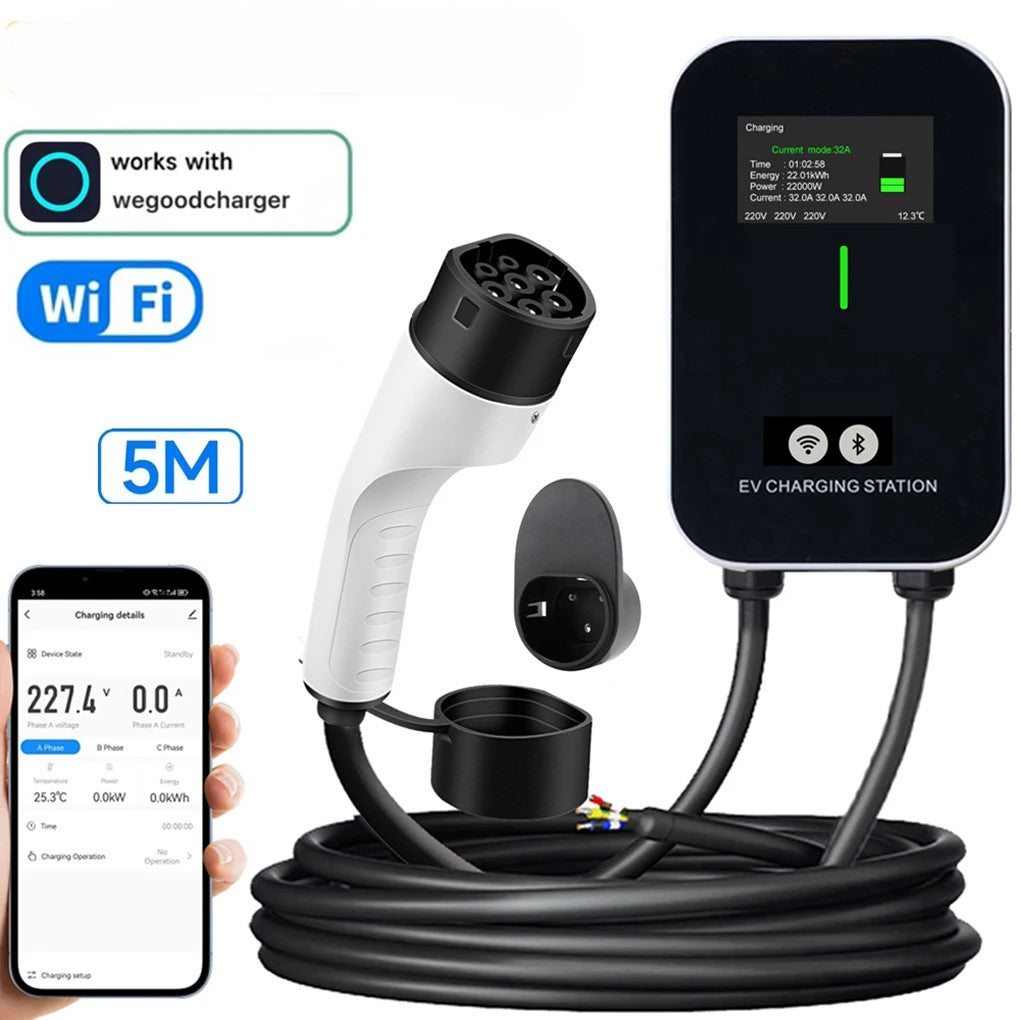 7KW 11KW 22KW Type 2 Electric Vehicle Charger Car Charging Station