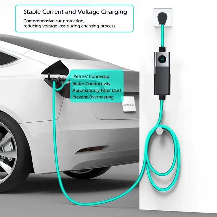 Ev Charger Type2 7kw 32a Fast Electric Car Level 2 Portable Ev Charging Station